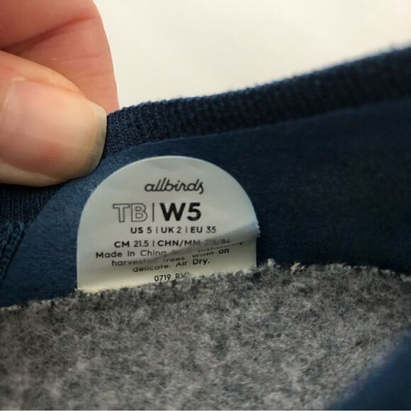 Allbirds blue Tree Breezers in woman’s size 5 slip on flexible flats wool - Picture 8 of 9